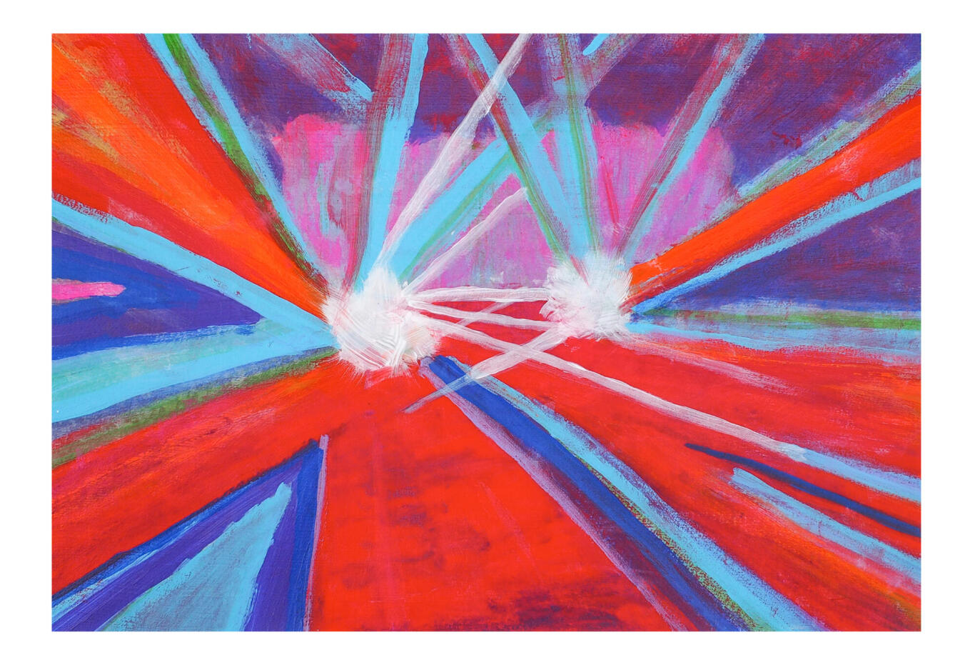 Marc Brickman Lasers Digital Art Print – David Gilmour Inspired Concert Lighting Artwork