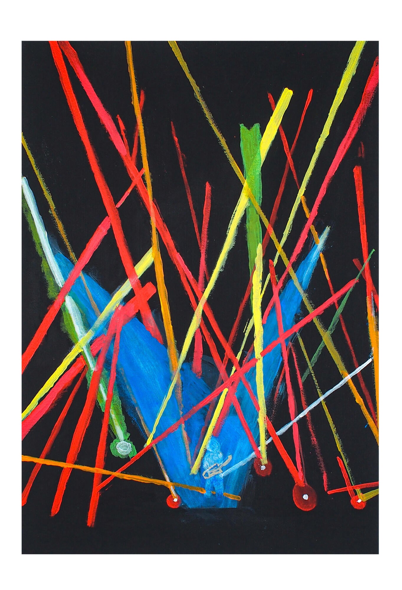 Marc Brickman The Jungle Canvas Art Print – Pink Floyd Inspired Concert Light Wall Art