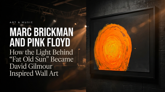 Marc Brickman Pink Floyd Light Behind “Fat Old Sun” Became David Gilmour Inspired Wall Art