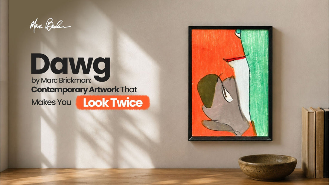“Dawg” by Marc Brickman - A bold contemporary dog painting